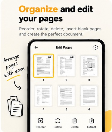 Quiredeck page organizer screen